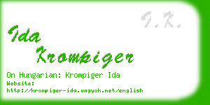 ida krompiger business card